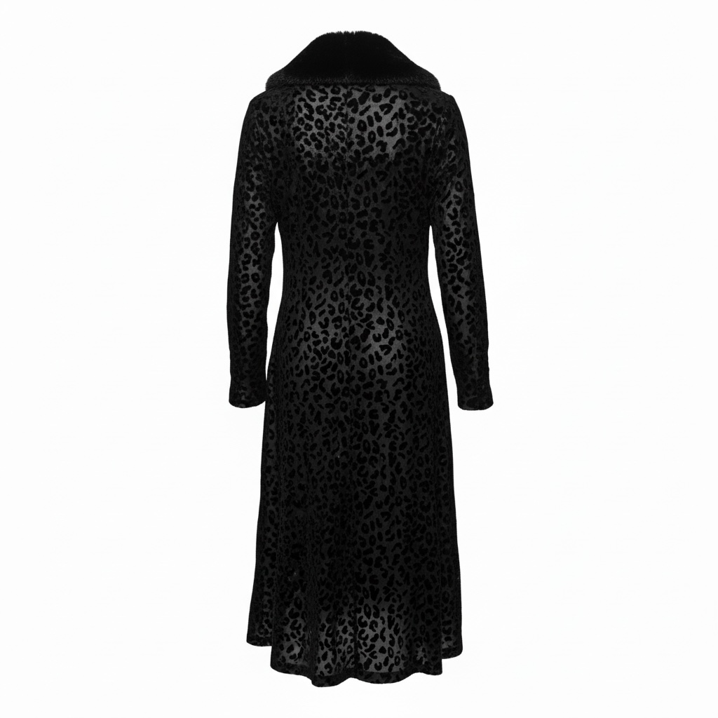 Leopard Print Mesh Coat