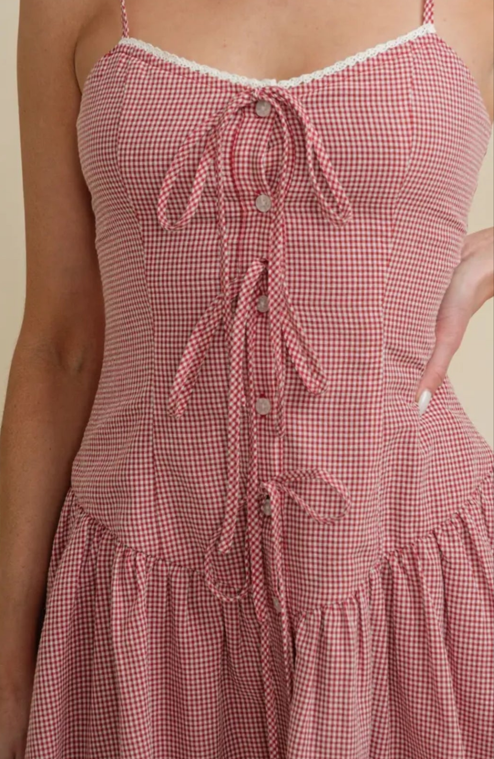 Gingham Button up Mini Dress